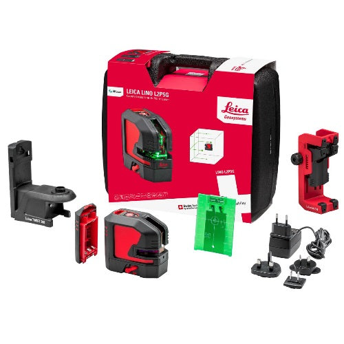 Leica Lino kors og punktlaser L2P5G-1 Paket Grön