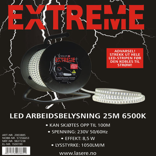 Arbeidsbelysning LED 25m 1050 LM/M