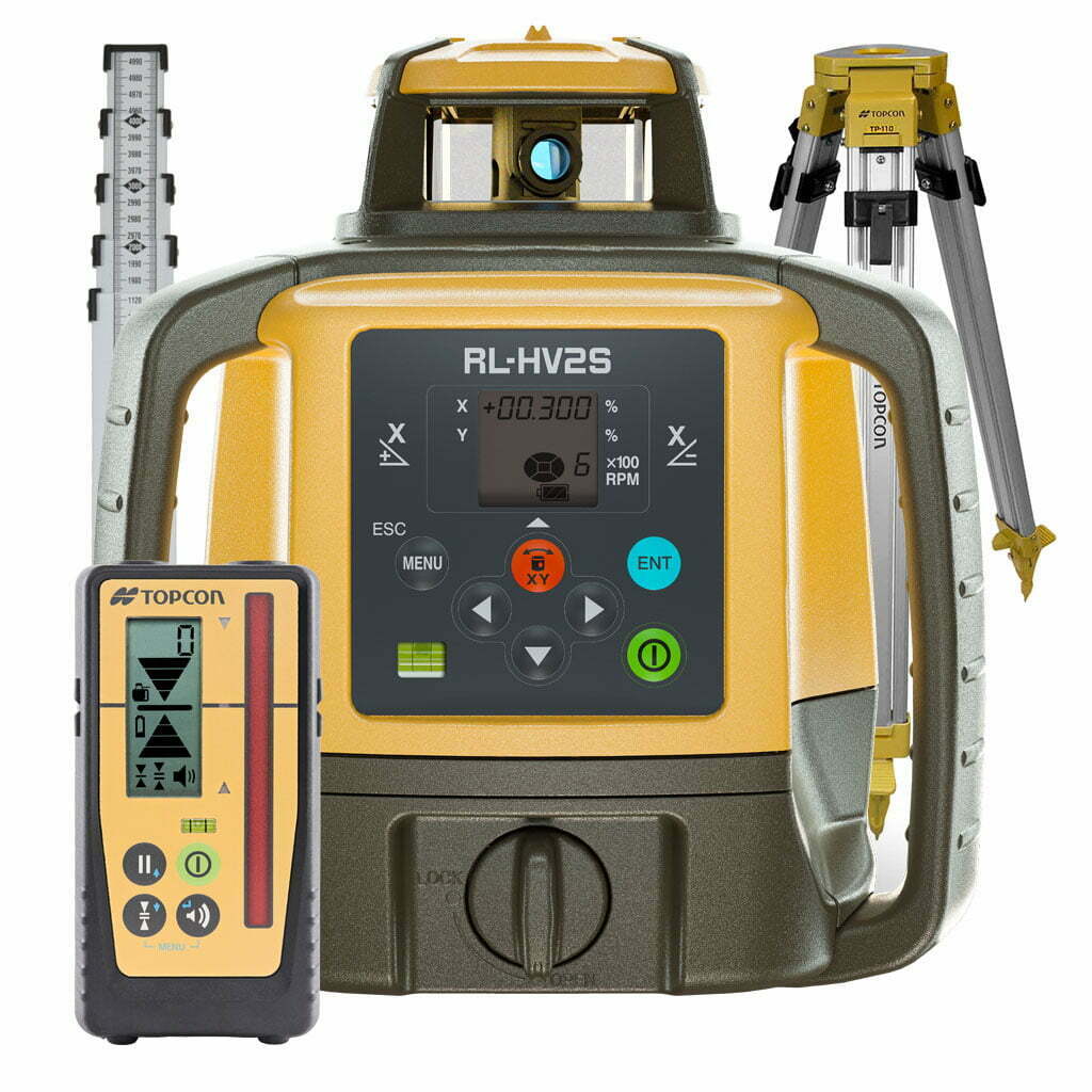 Topcon Rotationslaser RL-HV2S Tvåfallslaser-pakke + Gratis Estwing Premium Hammare