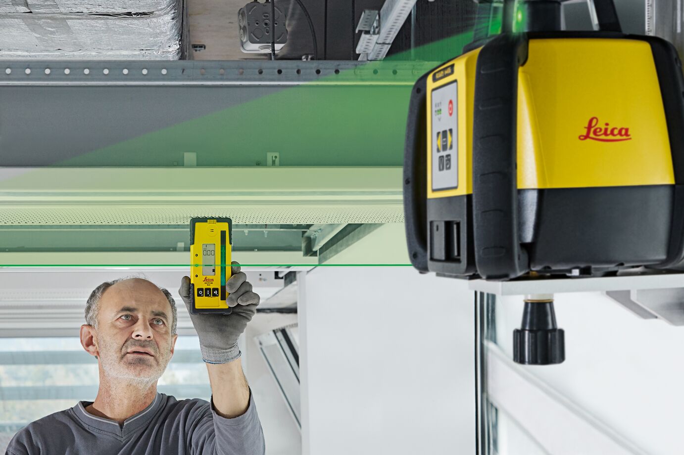 Leica Rugby 640G Rotasjonslaser | INKL. RE 120G mottaker og li-on bat.