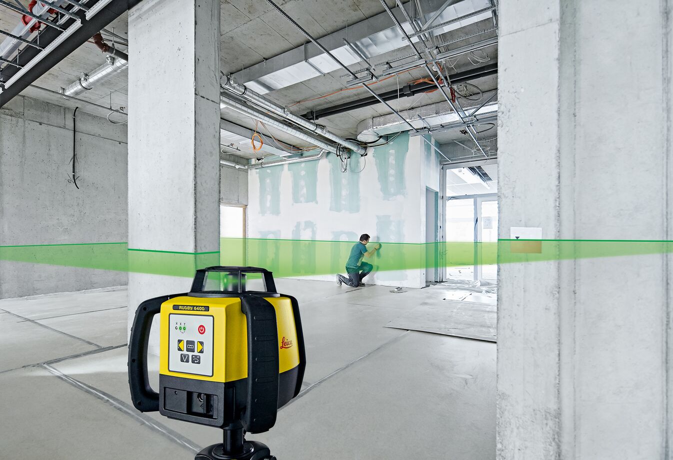 Leica Rugby 640G Rotasjonslaser | INKL. RE 120G mottaker og li-on bat.