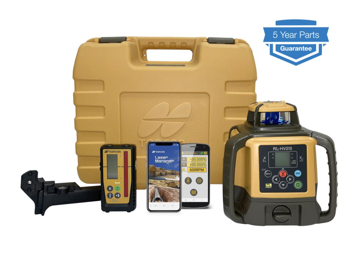 Topcon Rotationslaser RL-HV2S Tvåfallslaser-pakke + Gratis Estwing Premium Hammare